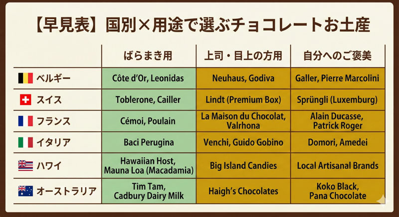 海外旅行のチョコレートお土産完全ガイド｜国別おすすめ＆渡す相手別の選び方