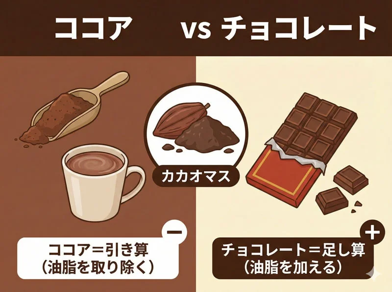 005 cocoa vs chocolate