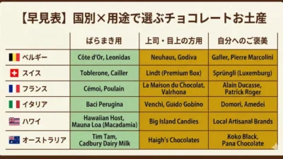 海外旅行のチョコレートお土産完全ガイド｜国別おすすめ＆渡す相手別の選び方