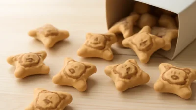 コアラのマーチ｜まゆげはラッパを吹いたときのシワ